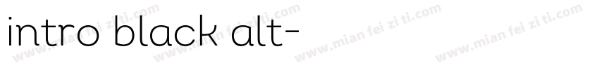 intro black alt字体转换
